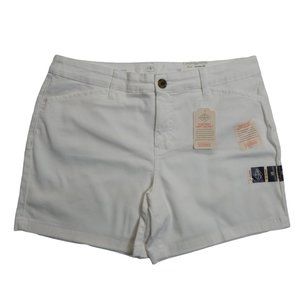 St. Johns Bay Chino Shorts Mid Rise White Women's Size10
